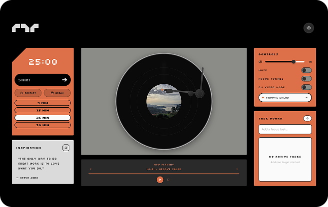 Dexter Bituin AI Designed Pomodoro Record Player